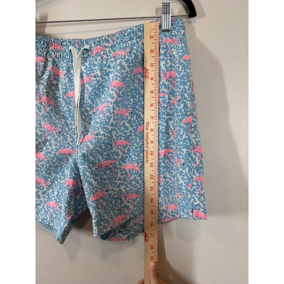Chubbies Blue Flamingo Swim Trunks M The Domingos Are For Flamingos 5.5 Inseam - Picture 4 of 8